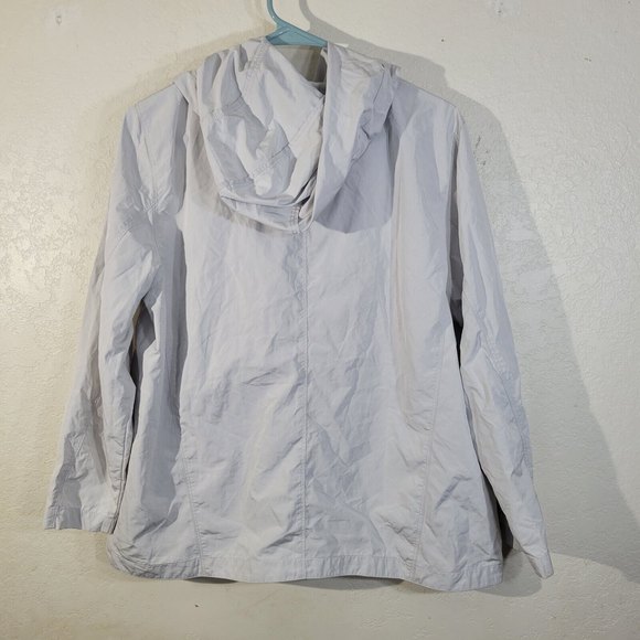 chicos zenergy jacket size 2P light weight light gray pocket hooded zip up - Picture 6 of 9